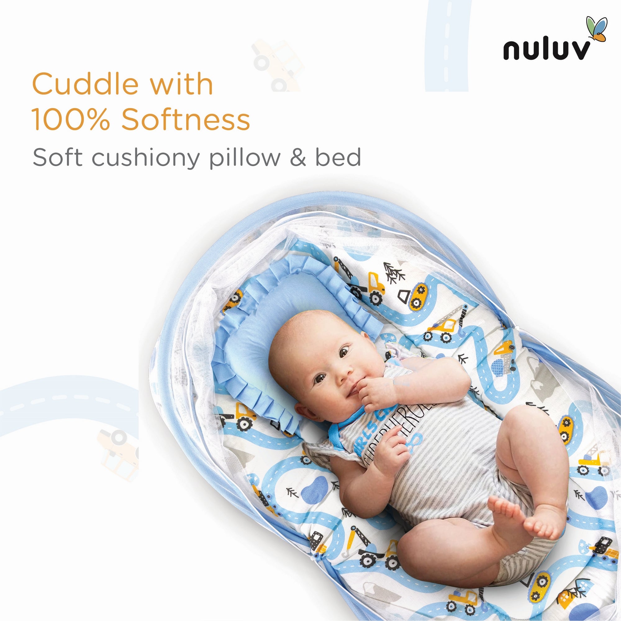 Nuluv Cotton  Mosquito Net Set - Transport Birth+ to 6M