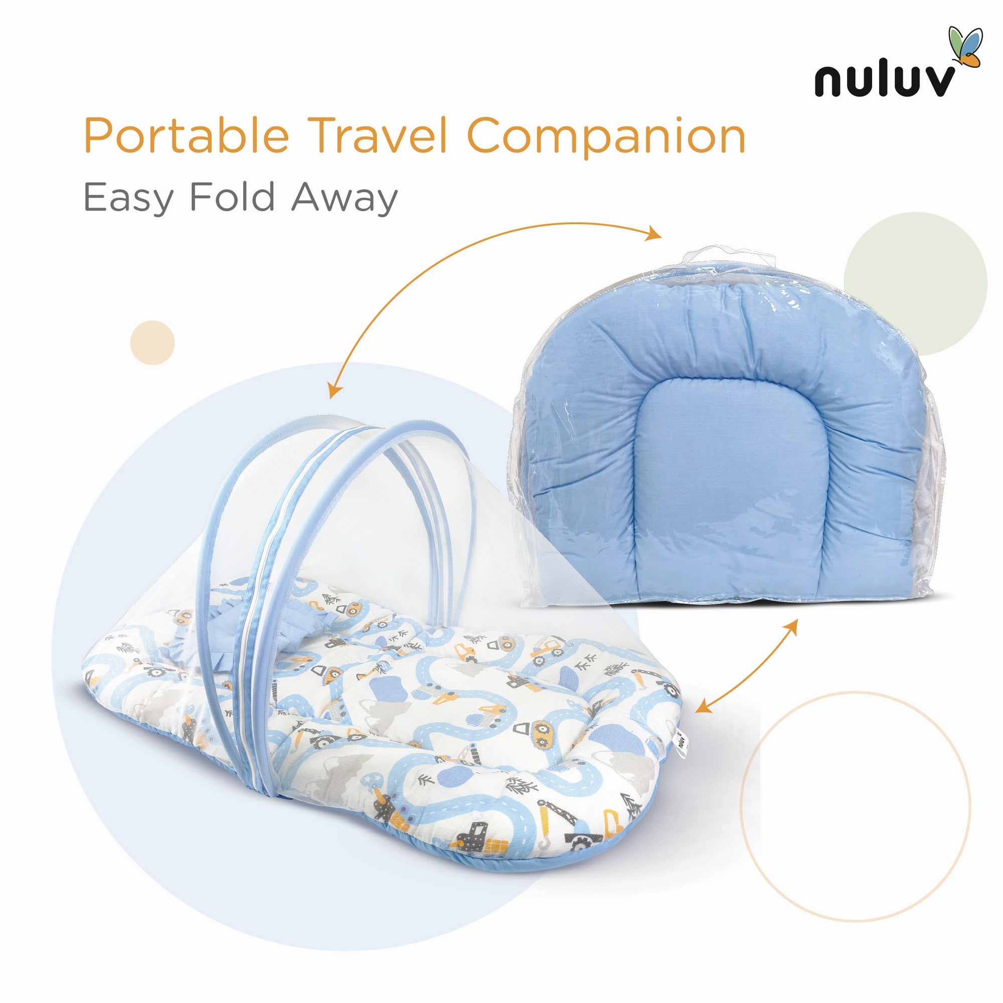 Nuluv Cotton  Mosquito Net Set - Transport Birth+ to 6M