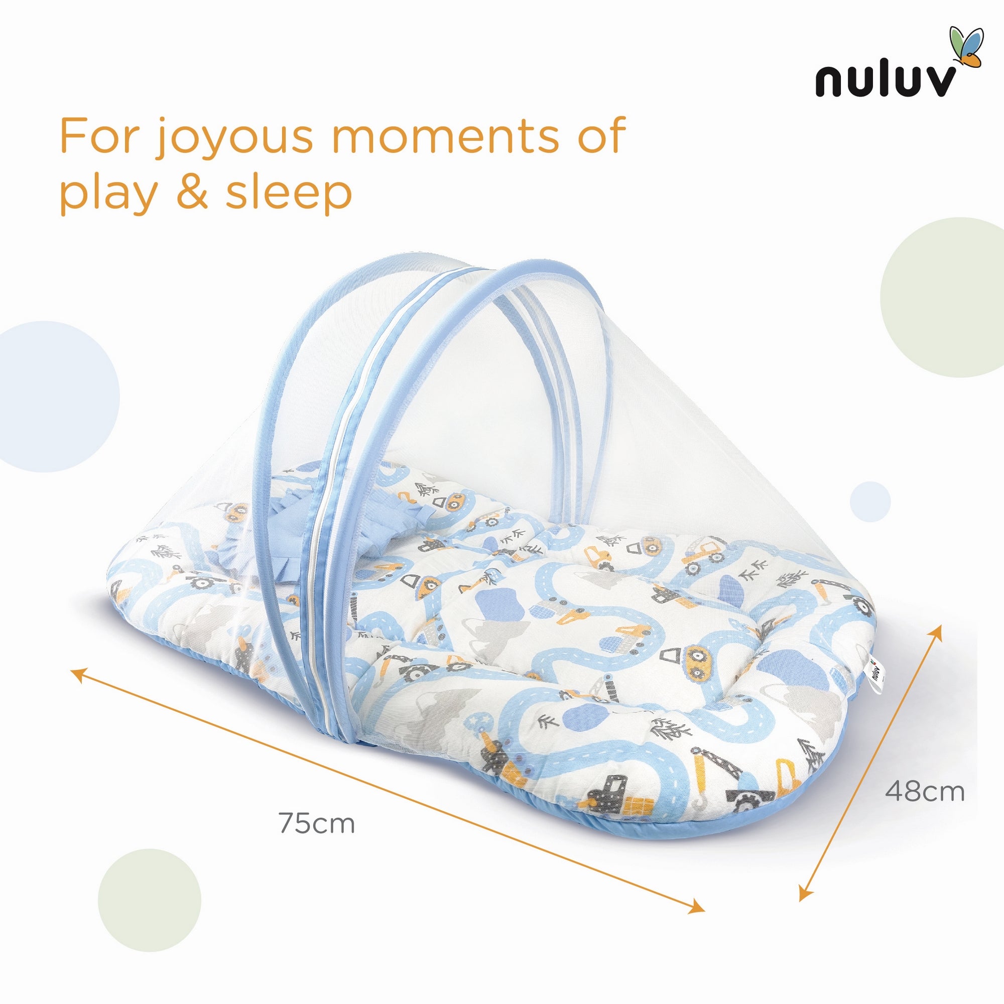 Nuluv Cotton  Mosquito Net Set - Transport Birth+ to 6M