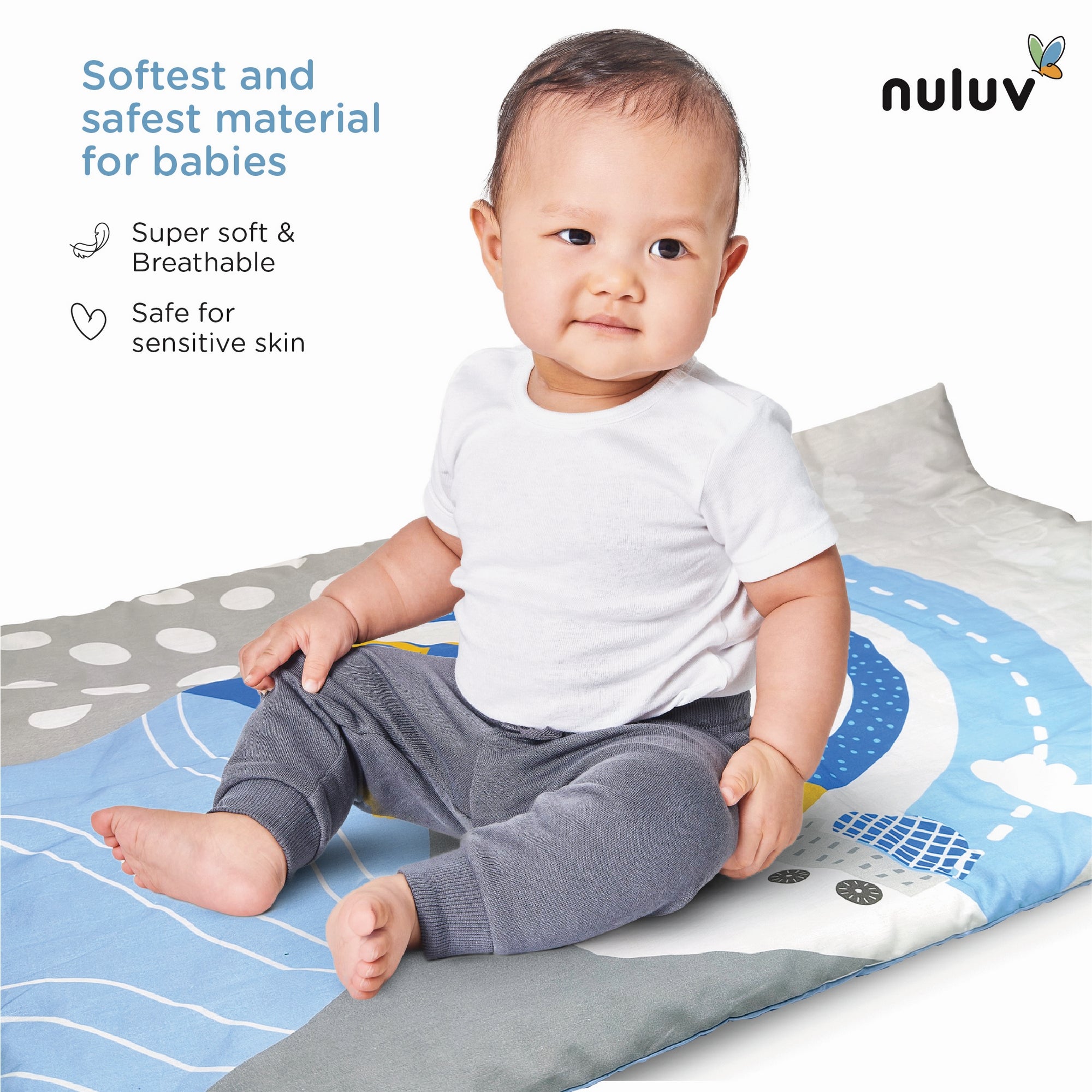 Nuluv Cotton 5 PC  Baby Gadda Set - Transport Birth+ to 6M