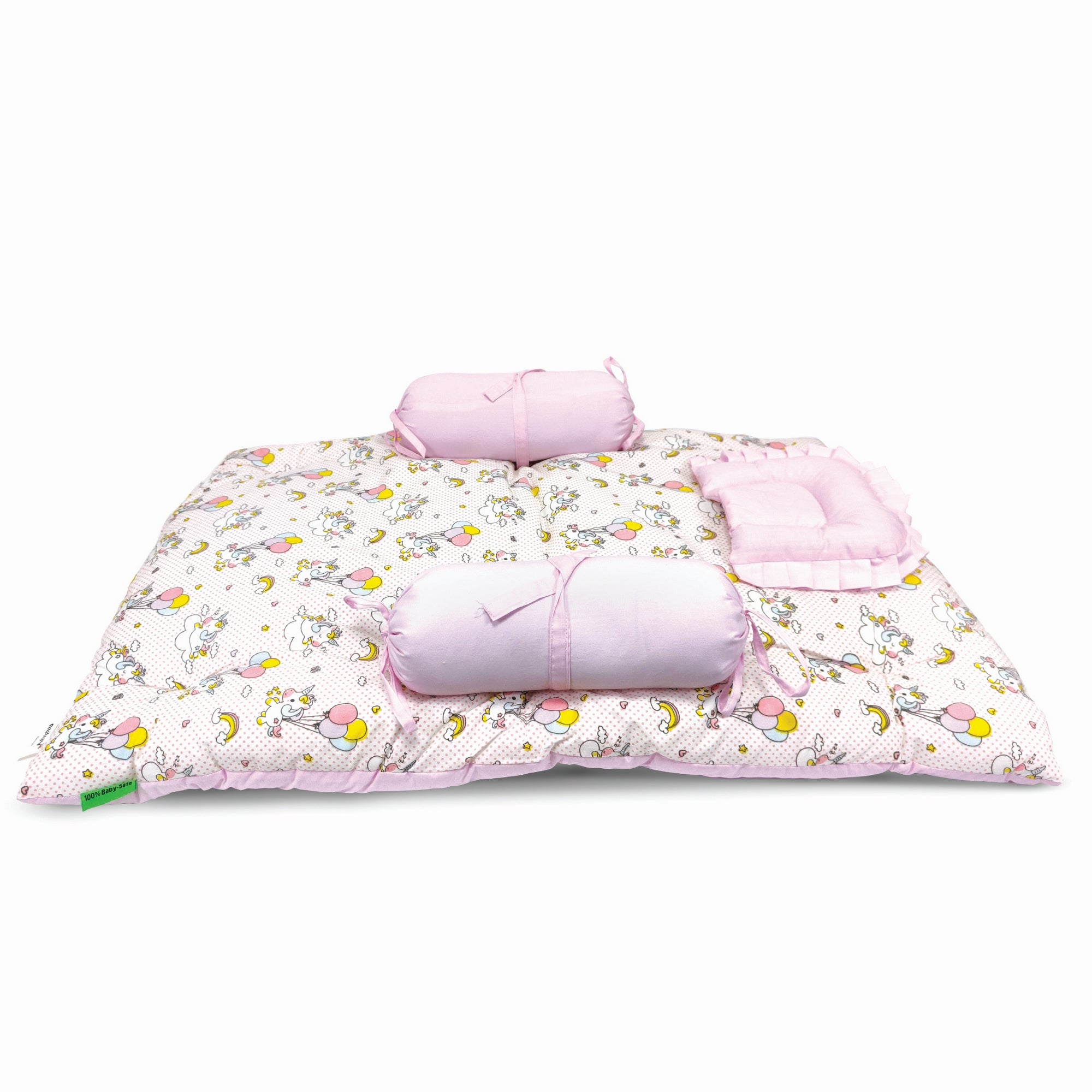 Nuluv Cotton 4 Pcs Gadda Set - Unicorn Birth+ to 6M