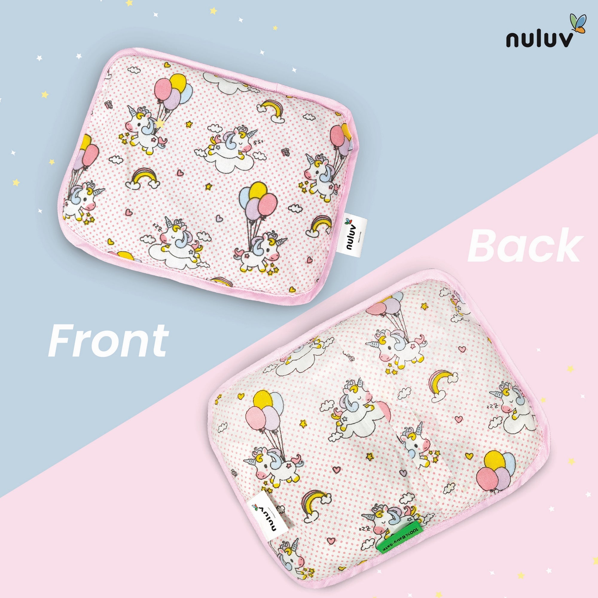 Nuluv Cotton Rai Pillow - Unicorn Birth+ to 6M