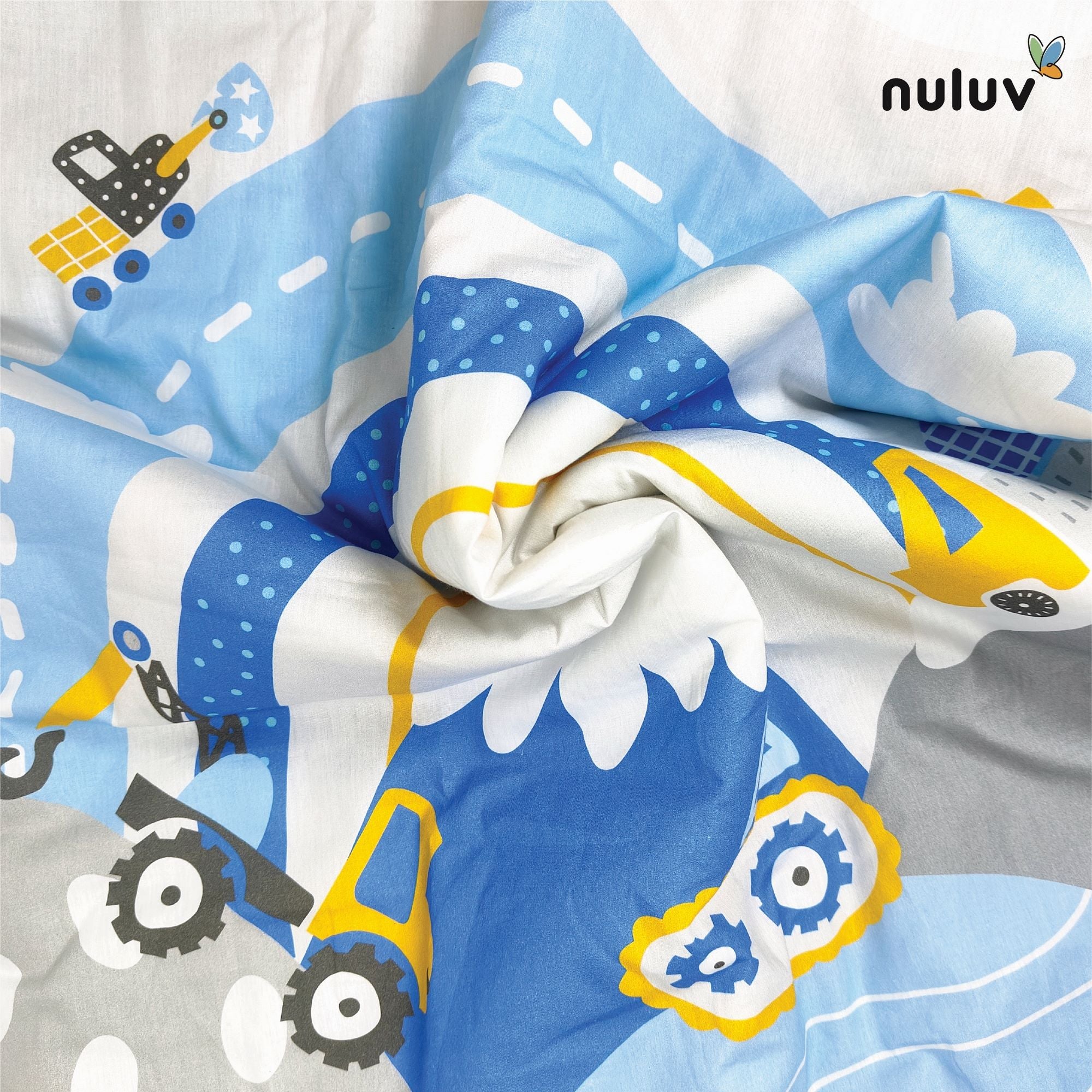 Nuluv Cotton Baby Quilt - Transport  Birth+ to 6M