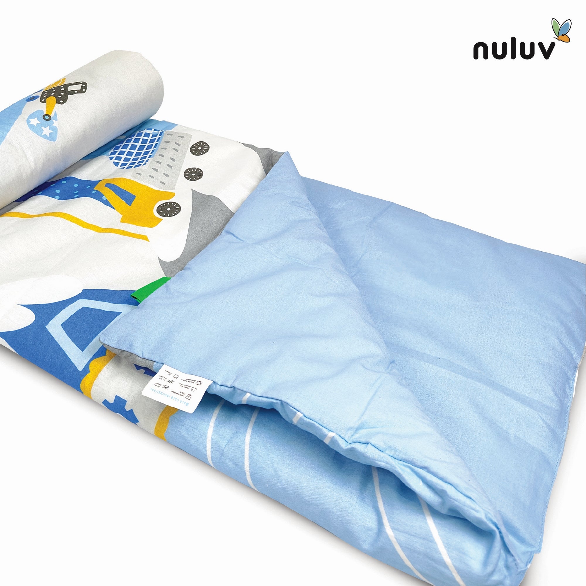 Nuluv Cotton Baby Quilt - Transport  Birth+ to 6M