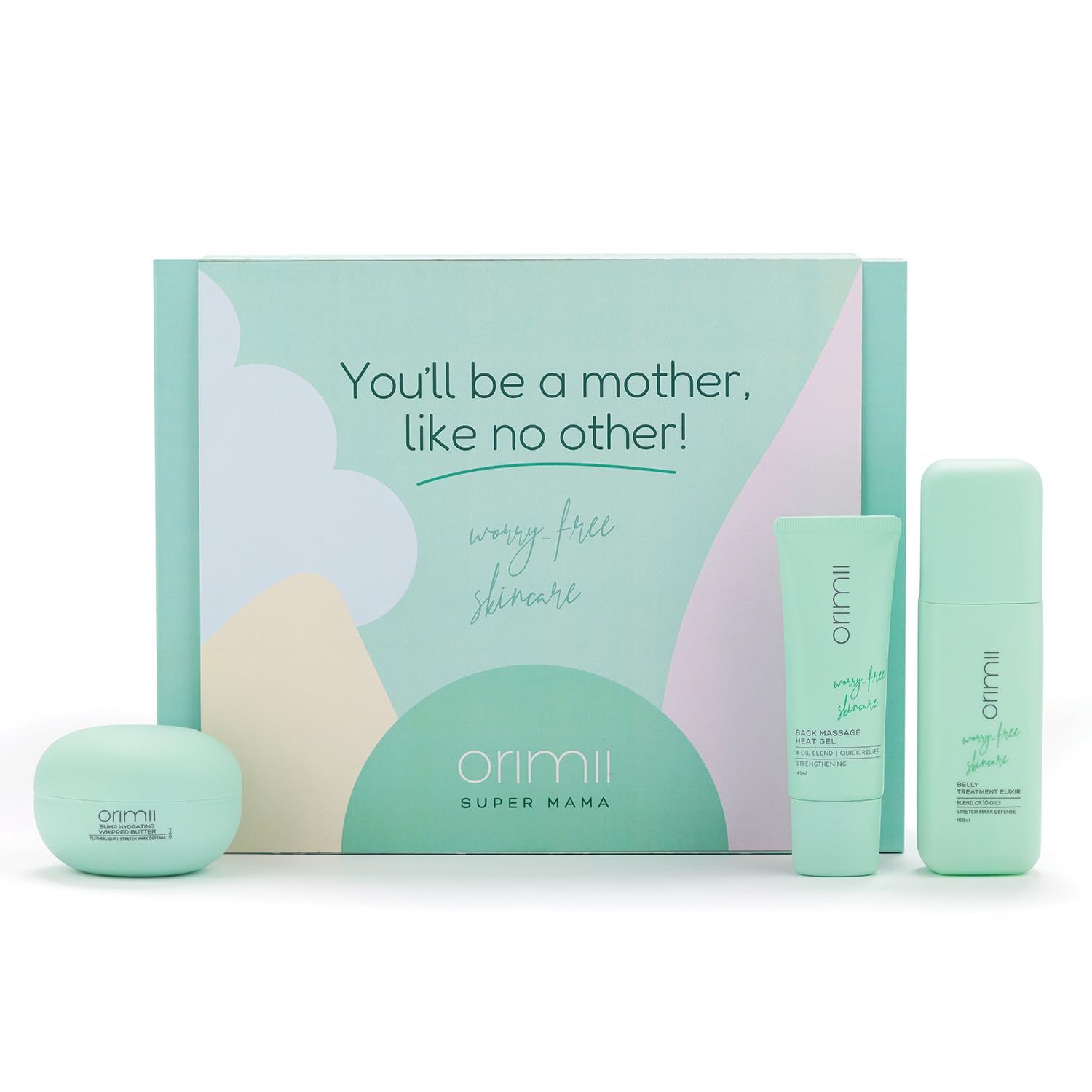 Orimii All A Mama Wants Gift Box with Pregnancy Safe Skincare - Baby Shower Gift Set