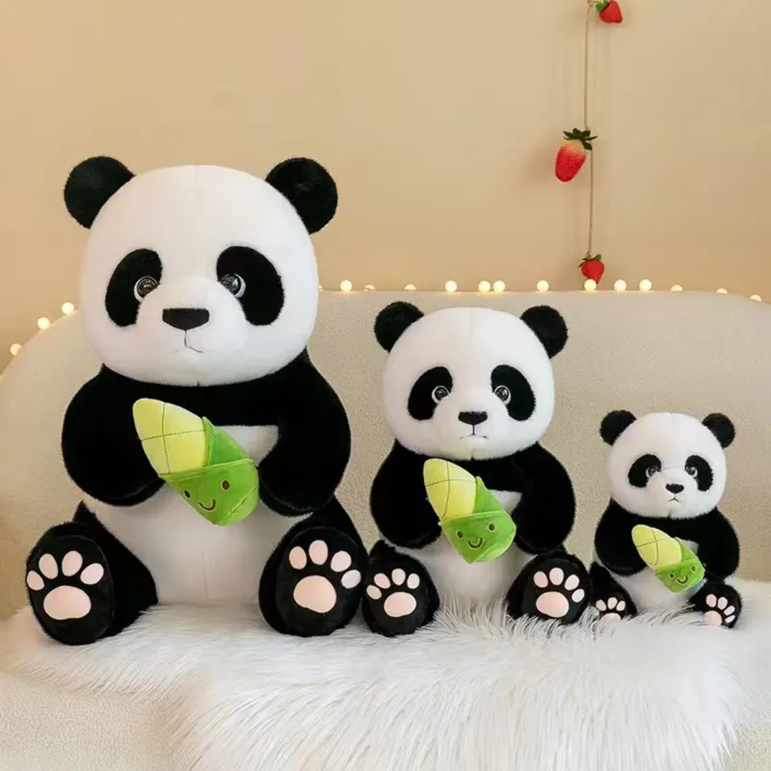 CuddleNest 28 cm Adorable Panda with Corn Soft Toy - Cute Plush Companion for Kids for Boys & Girls