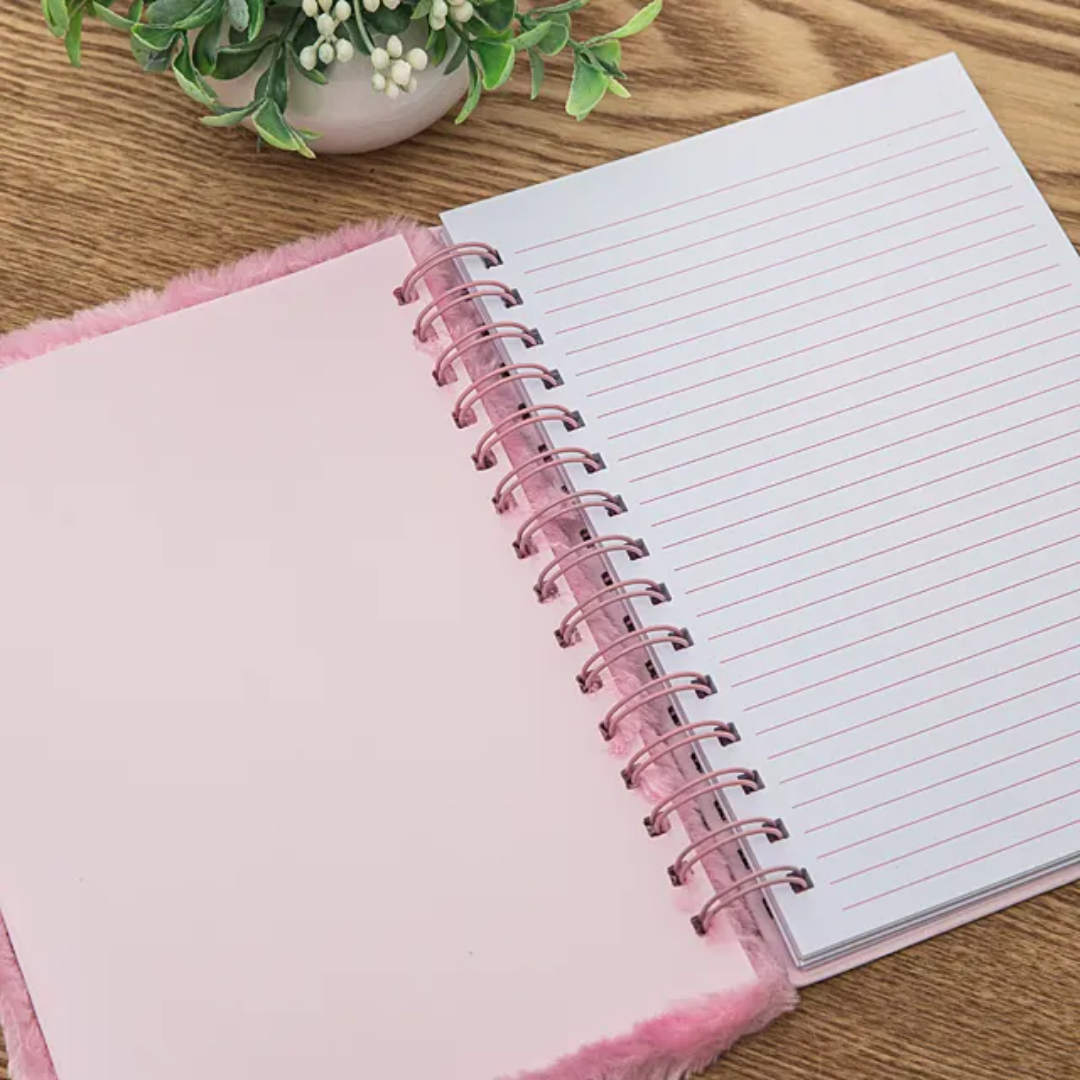 CuddleNest Cute Girl Fur Diary for Girls