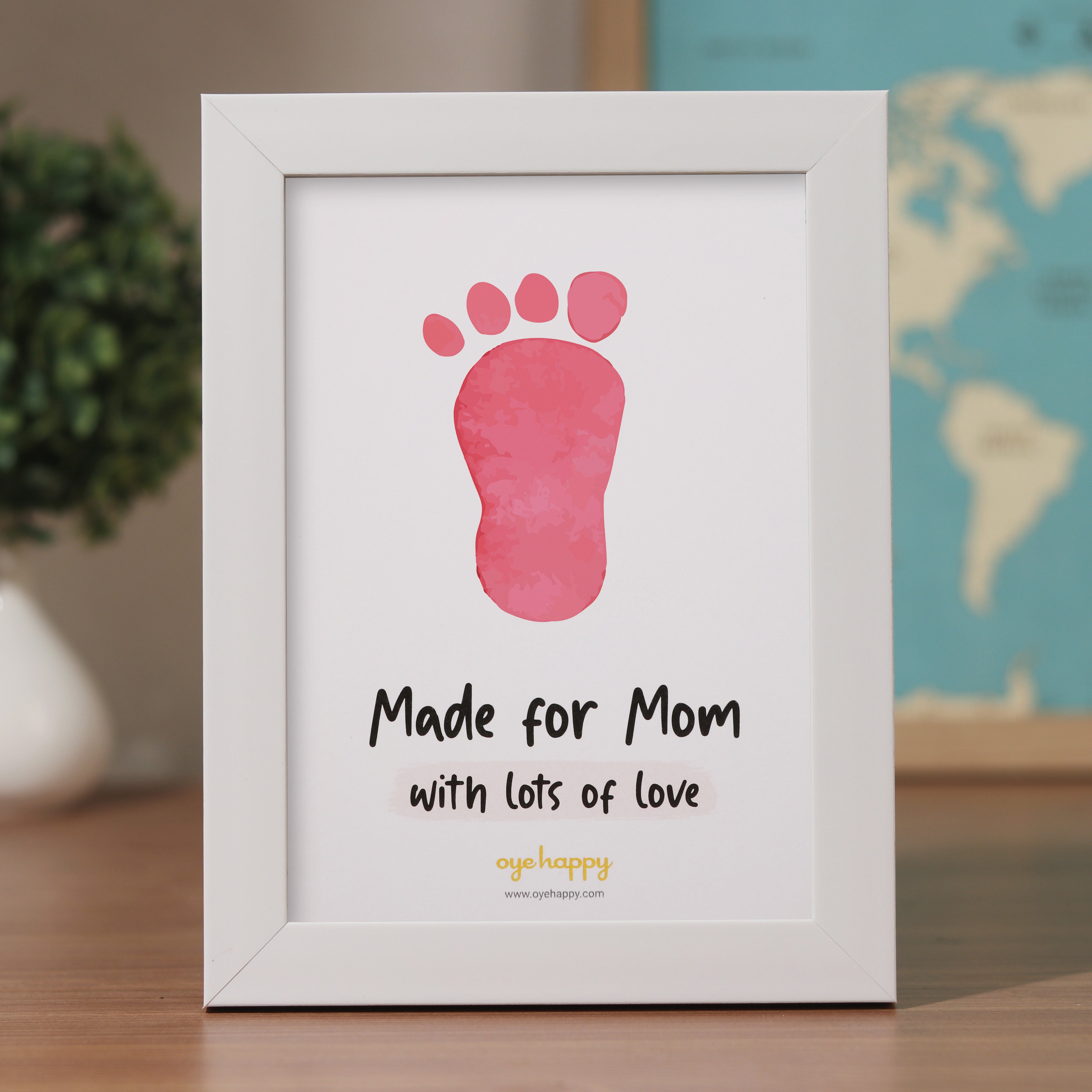 Oye Happy Footprints & Handprints Frame – Gift for New Moms