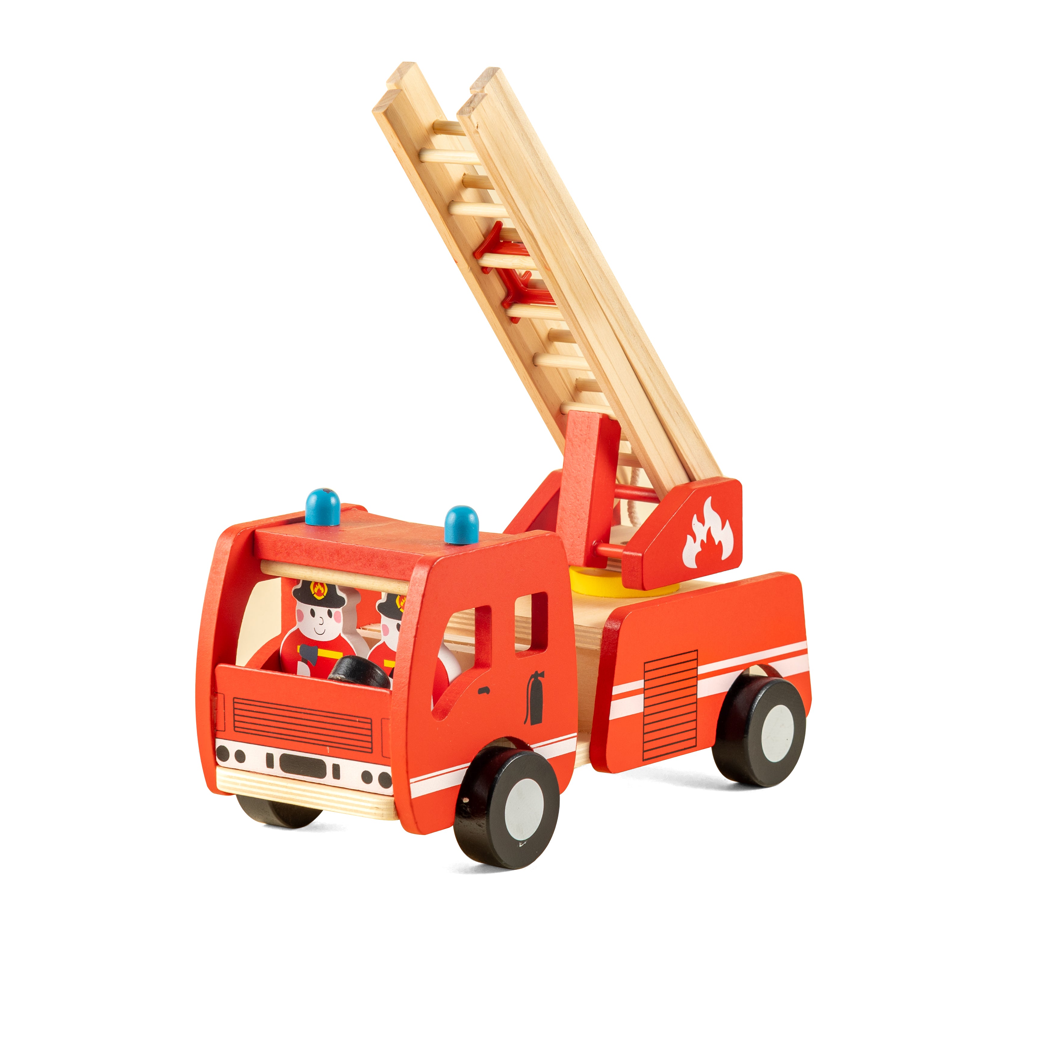 Playbox Wooden Red Firetruck Marshall's Vehicle Toy For Children & Kids