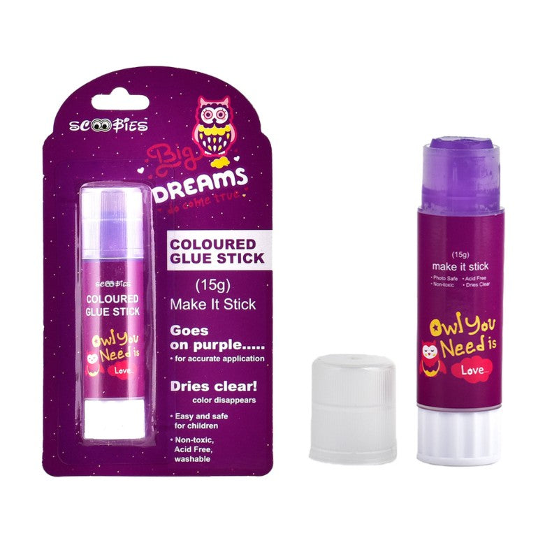 Scoobies Coloured Glue Stick (Purple)