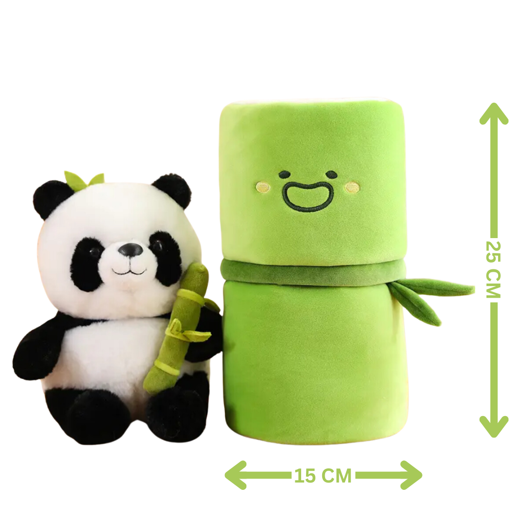 CuddleNest Bamboo Panda Soft Toy 25 cm | Adorable Plush Panda for Kids, Girls & Boys