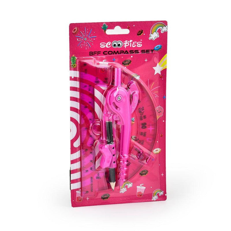 Scoobies BFF Compass & Protractor Set - (Pink)