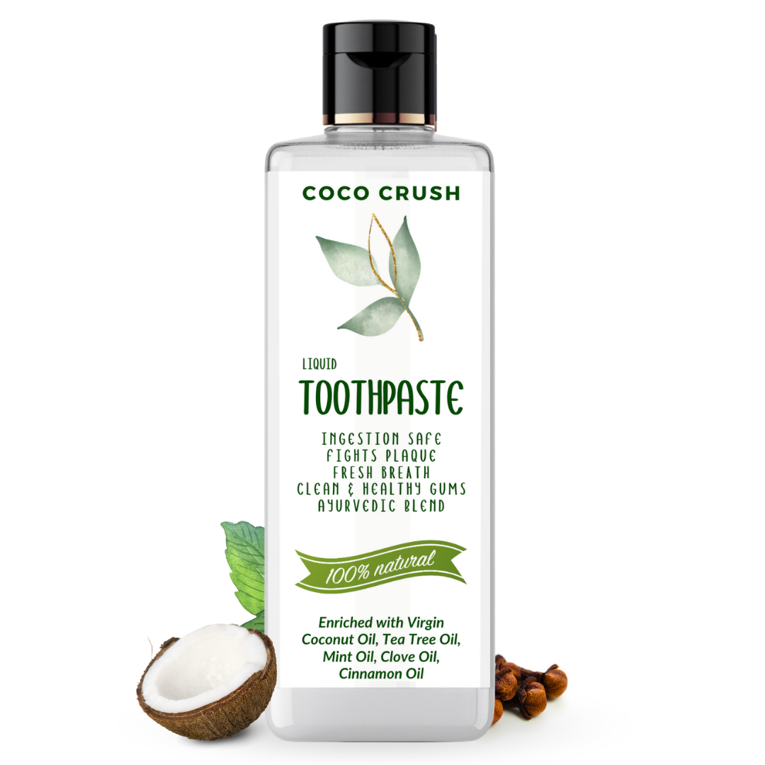 Coco Crush Ayurvedic Fluoride-Free Liquid Toothpaste, 100% Natural Ingredients