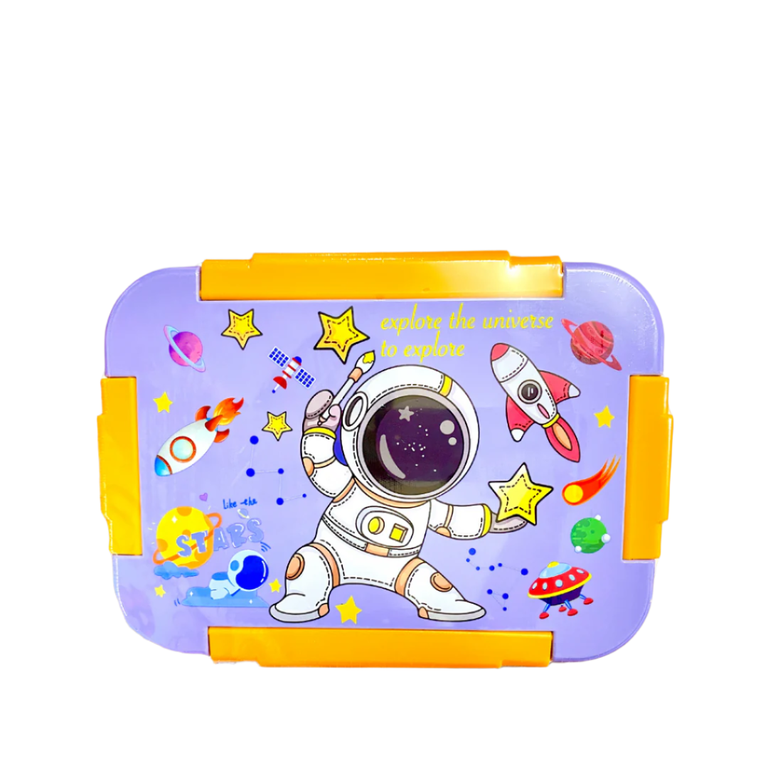 Cuddle Nest Kids Astronaut Printed 3-Compartment Bento Lunch Box