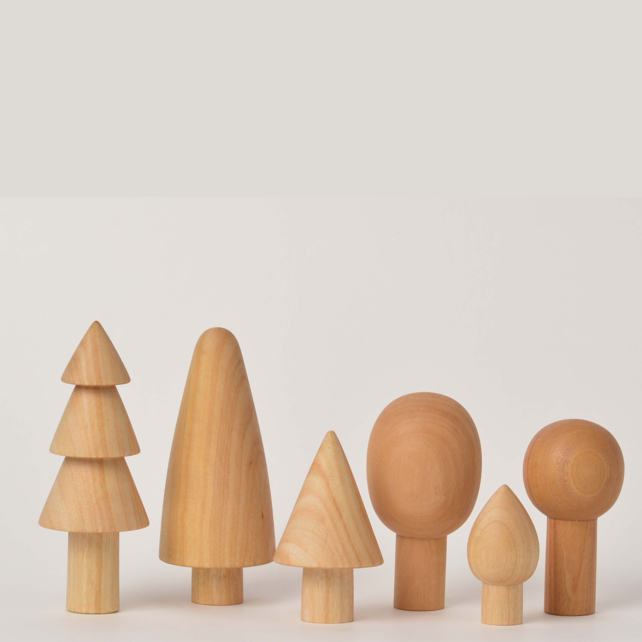 Birch & Bug Natural Forest Trees Set of 6