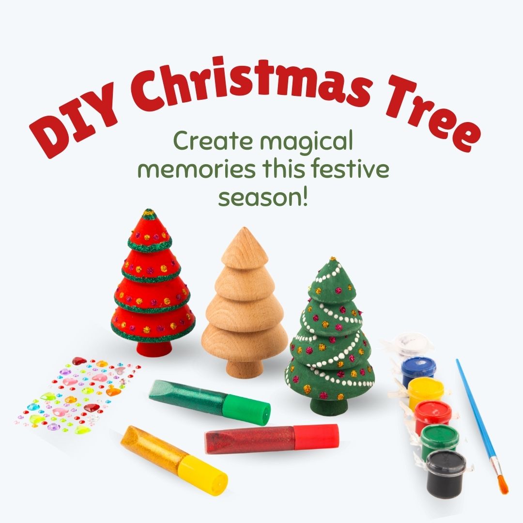 Cots and Cuddles Wooden Diy Christmas Tree for Kids Age 3+