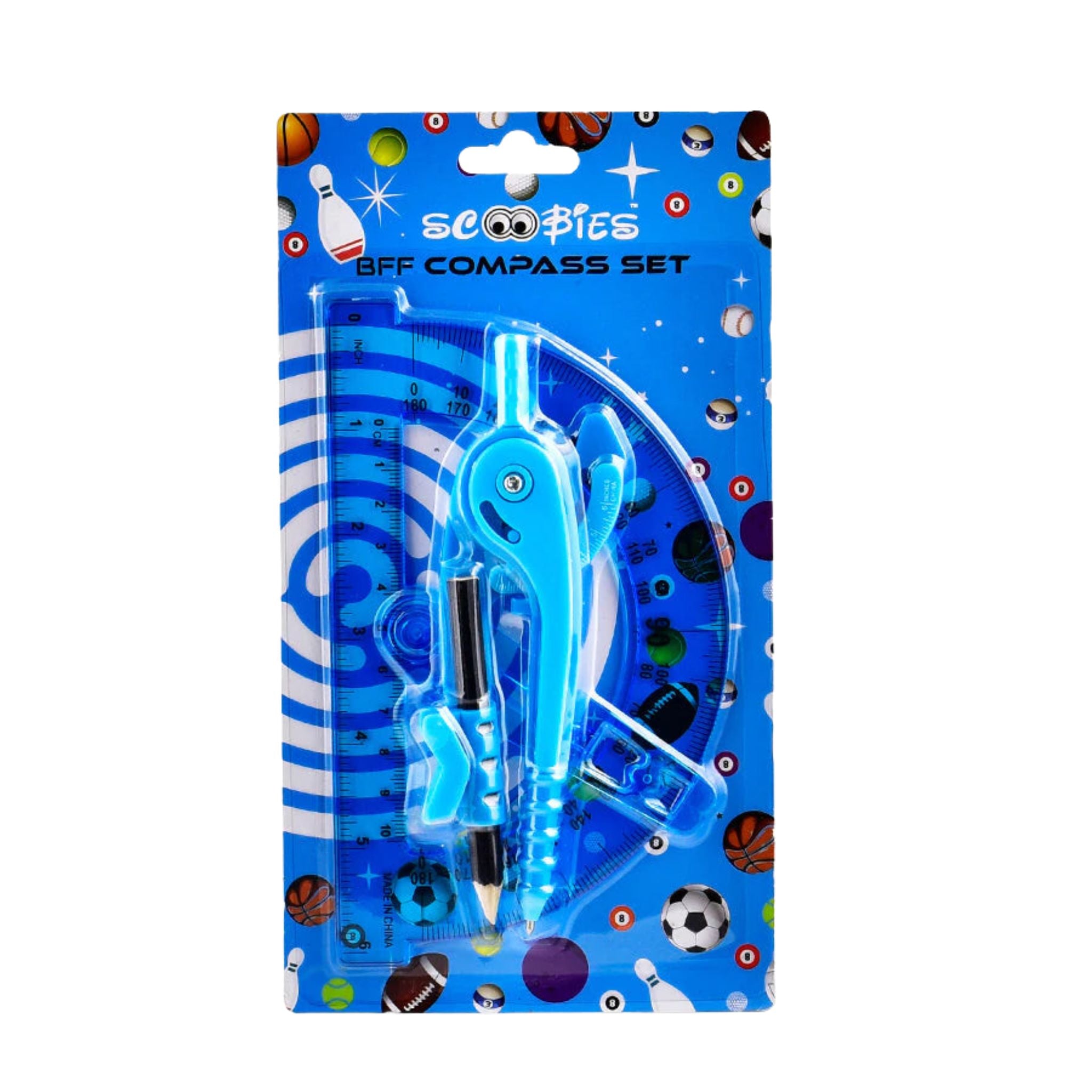 Scoobies BFF Compass & Protractor Set (blue)