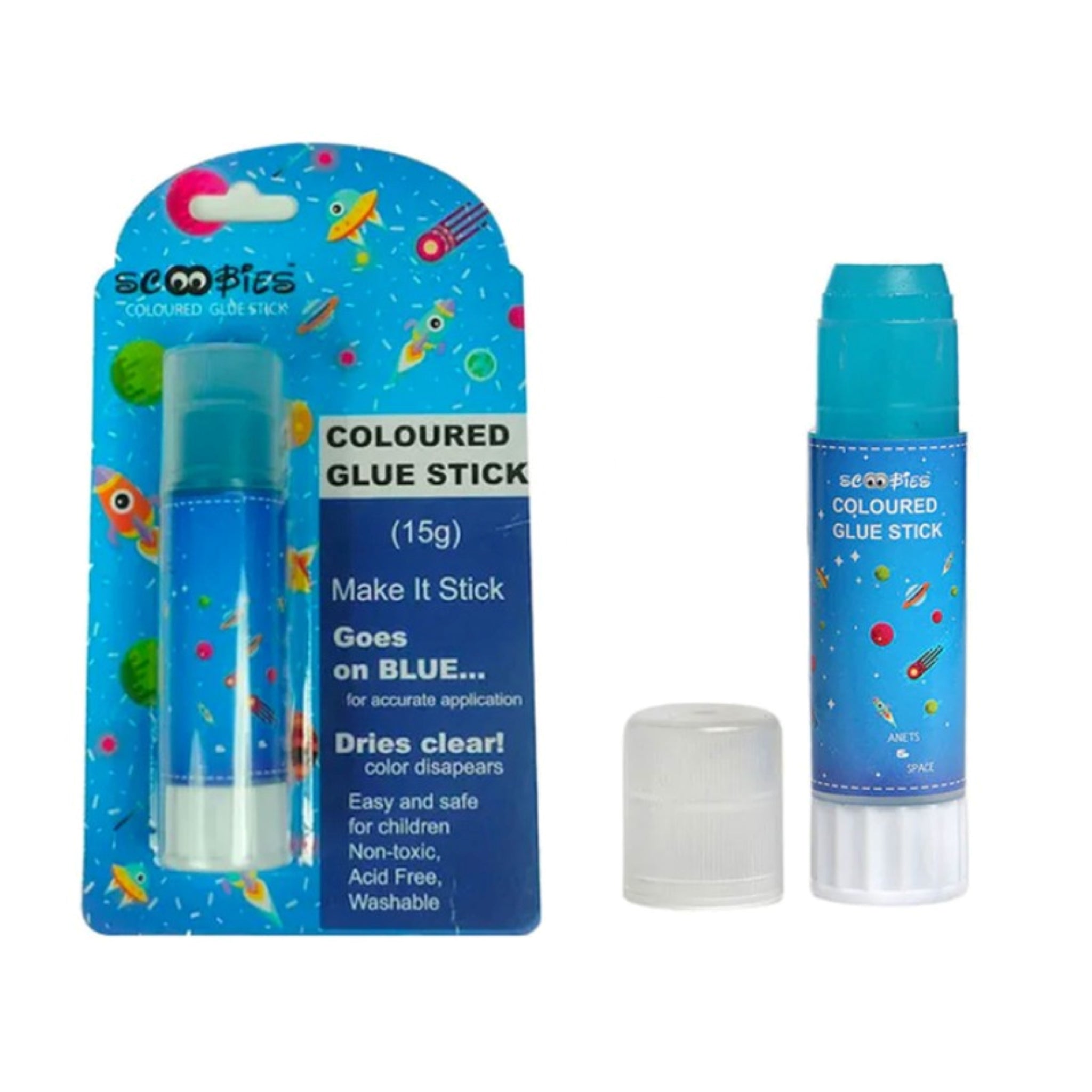 Scoobies Coloured Glue Stick (Blue)