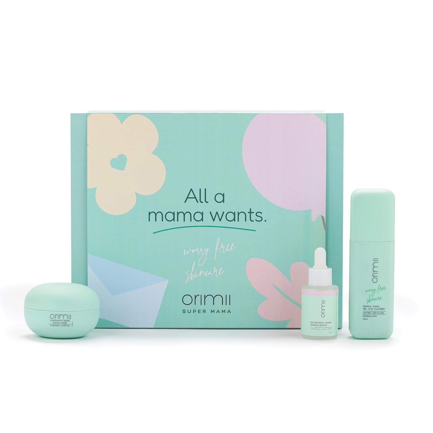 Orimii All A Mama Wants Gift Box with Pregnancy Safe Skincare - Baby Shower Gift Set