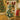 2 feet Gold Swirl Frosty Bushy Christmas Tree filled with balls and ornament Fillers - Christmas