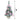 2 feet pastel Pink Swirl Snowy Bushy Christmas Tree filled with balls and ornament Fillers - Christmas
