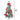 2 feet Red Swirl Frosty Bushy Christmas Tree filled with balls and ornament Fillers - Christmas