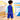 2 Pcs 4 Fishes Blue & Yellow T-shirt & Shorts Set, Toddlers & Kids Swimwear with Free Wash Bag & Free Swim Detergent - 4 - 5 Years Swim