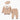 2 Pcs Beige Brown Bordered Winter Knit Cardigan & Pants with Beret Cap for Infants - 0 - 3 Months Winter Wear