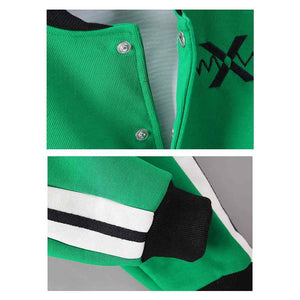 2 pcs Green Varsity Style Jacket with matching Tracks for Kids. - 3 - 4 Years Kids Clothing
