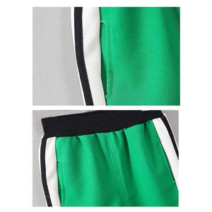 2 pcs Green Varsity Style Jacket with matching Tracks for Kids. - 3 - 4 Years Kids Clothing