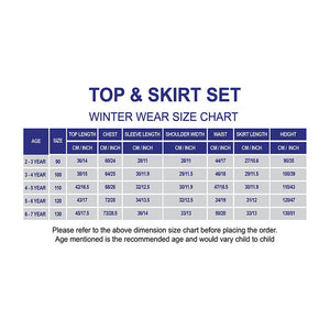 2 pcs Occur Diamond Floral Cardigan and Skirt Winter wear set - Little Surprise Box2 pcs Occur Diamond Floral Cardigan and Skirt Winter wear set