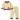 2 Pcs Olive & Brown Train Patch Winter Cardigan & Pants set for Infants - 0 - 3 Months Winter Wear