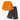 2 Pcs Orange Sweatshirt with Grey Checkered wide - Leg Three fourth styled Pants for Kids - 2 - 3 Years Winter Wear