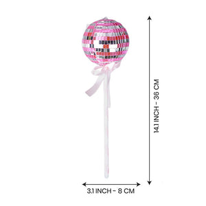 2 pcs Pink Shiny Disco themed Big Size candy shaped Christmas Tree Ornaments - XMAS TREE ORNAMENTS