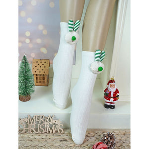 2 pcs set of Cream & Peach, 3d Rabbit Face Socks for Kids (2 Pairs sets) - 