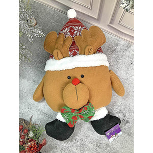 2 pcs set of Reindeer Pillow and Large Size Gift sack for Christmas Décor - Christmas