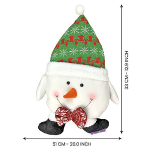 2 pcs set of Snowman Pillow and Large Size Gift sack for Christmas Décor - Christmas