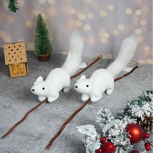 2 pcs Squirrel combo set Christmas Tree & Table Decor - XMAS TABLE DECOR