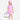 2 Pcs Top & Skort Set Peach Pink Tie - Dye Side Panel UPF 50+ Swimwear with Matching Swim Cap for Girls With Free Wash Bag - 5 - 6 Years Swim