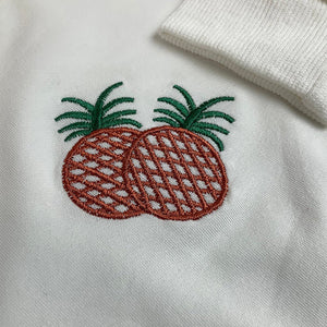 2 pcs White Pineapple Sweatshirt, Skirt Winterwear set for Girls - Little Surprise Box2 pcs White Pineapple Sweatshirt, Skirt Winterwear set for Girls