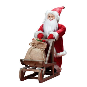 20 inches Standing Sledge Santa Christmas Home and Table Décor - 20 inch Christmas