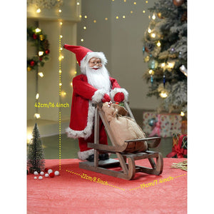 20 inches Standing Sledge Santa Christmas Home and Table Décor - 20 inch Christmas