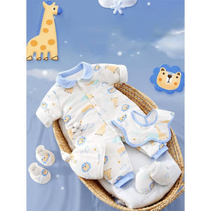 20 pcs Blue Animal Kingdom Newborn Baby Girl/ Boy Gift Box , all season wear Hamper, (0 - 12 months) - Baby Gifting