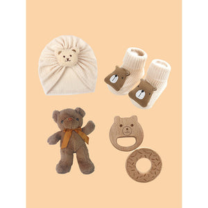 20 pcs Brown Reindeer Birthday Gift Hamper set for Baby with travelling Suitcase - Baby Gifting