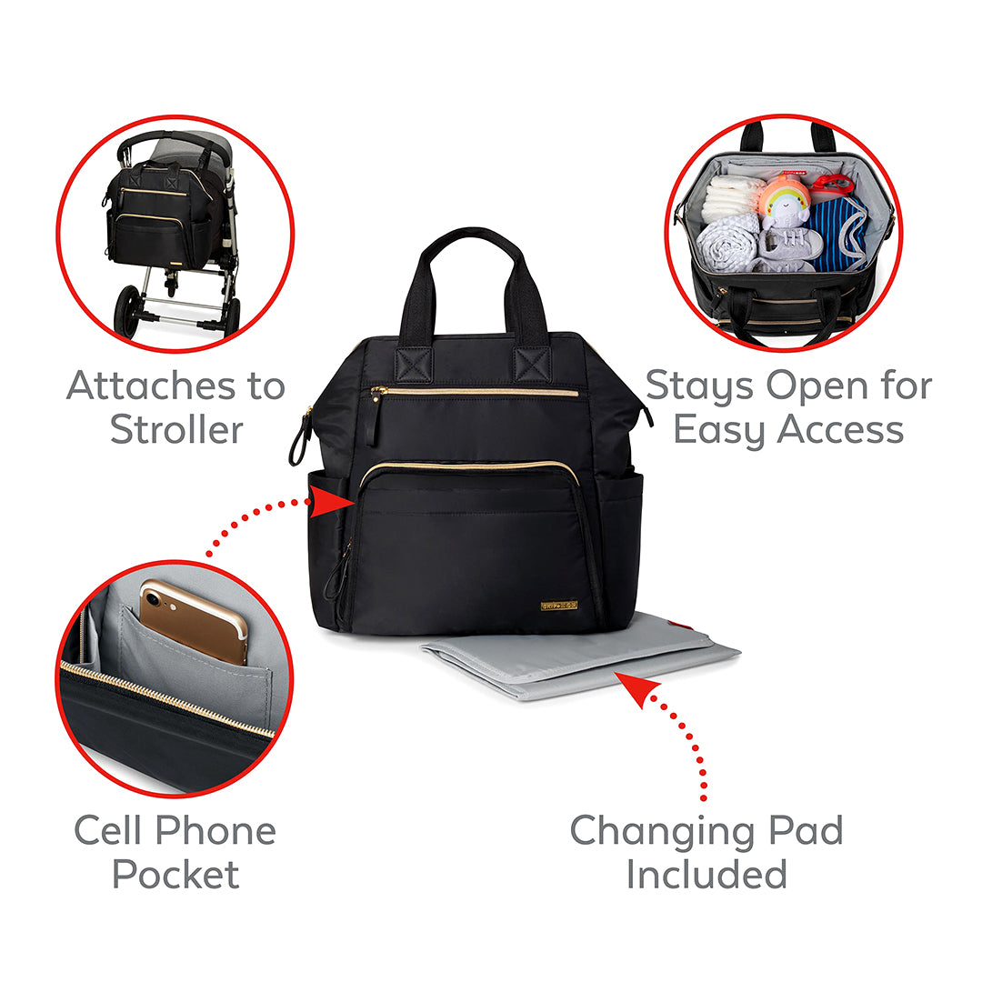 Skip Hop Mainframe Diaper Backpack- Black