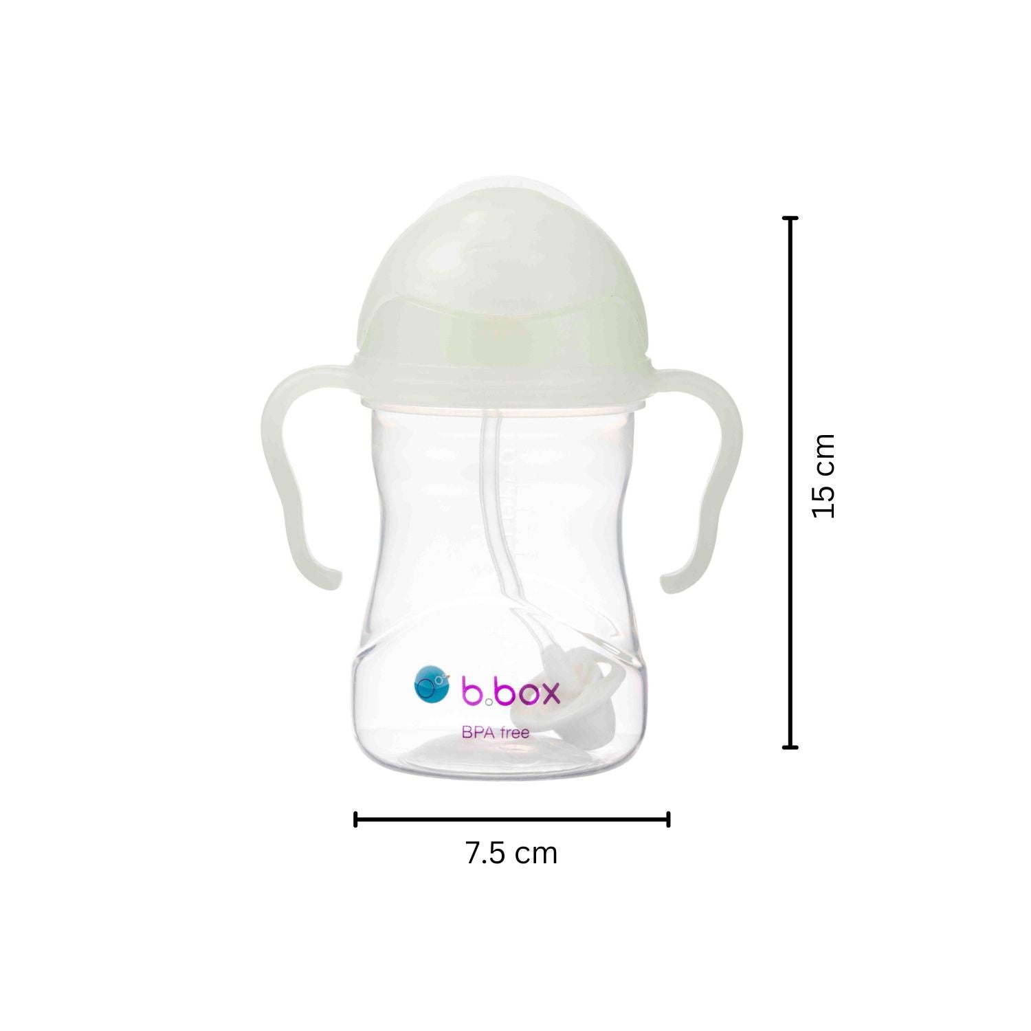 b.box Weighted Straw Sippy cup - Glow in the dark