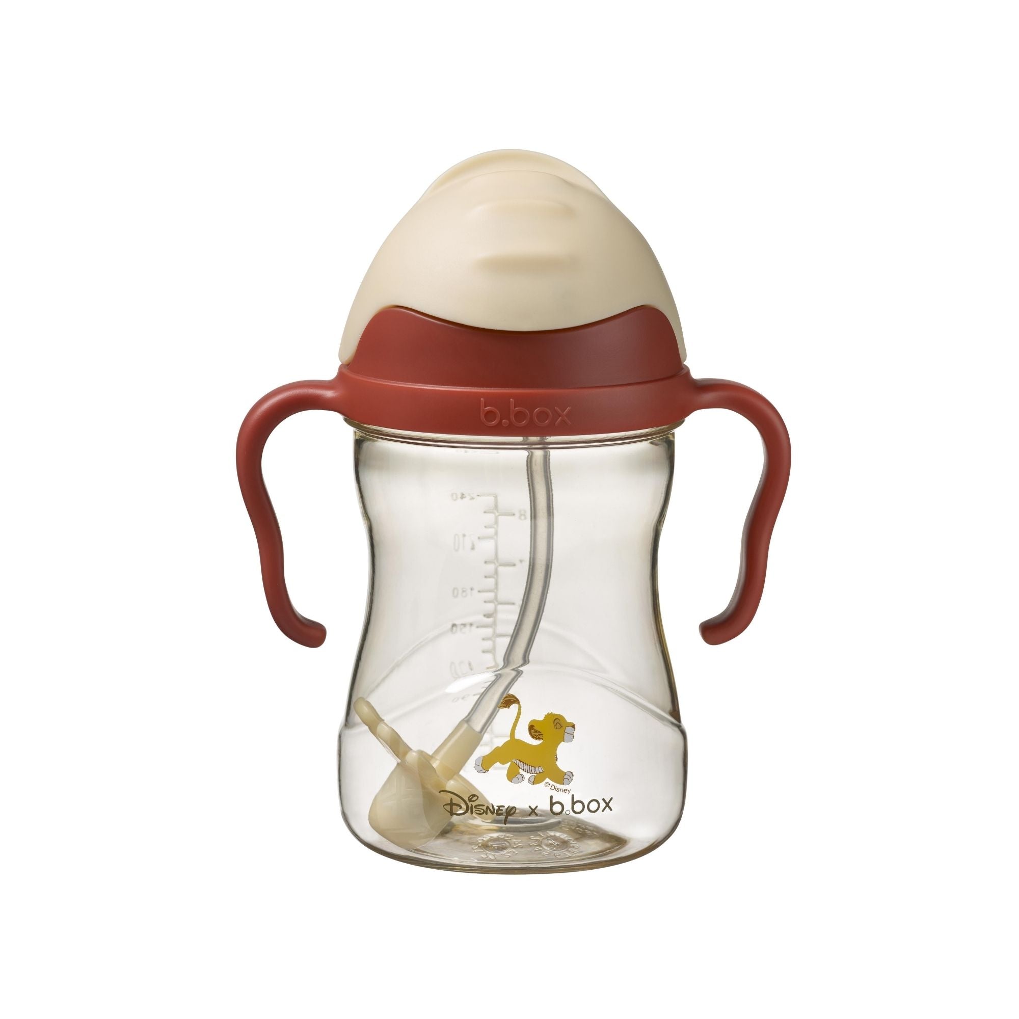 b.box Lion King Disney Sippy Cup – Leak-Proof, Weighted Straw 240ml - Multicolor