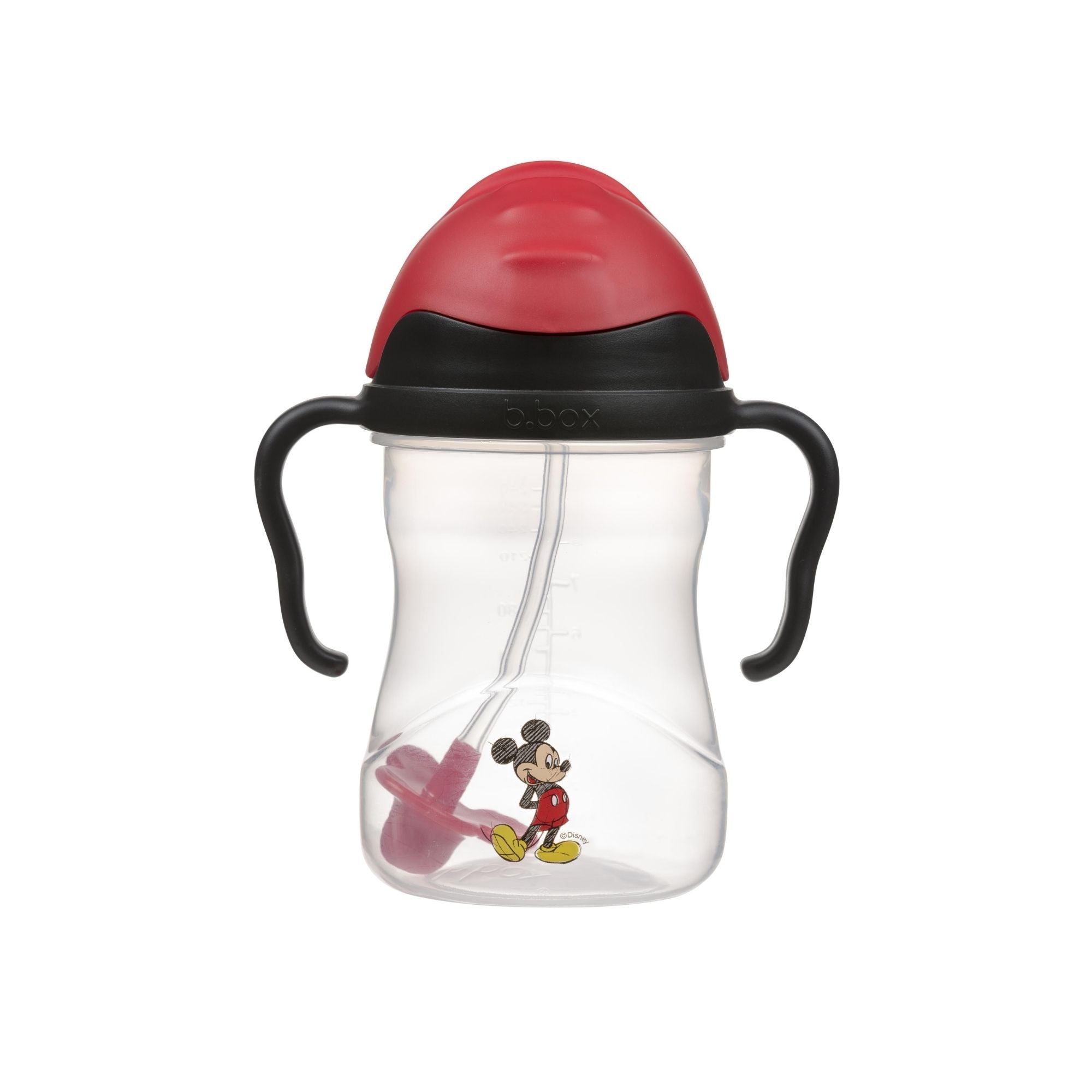 b.box Mickey Mouse Disney Sippy Cup – Leak-Proof, Weighted Straw 240ml - Multicolor