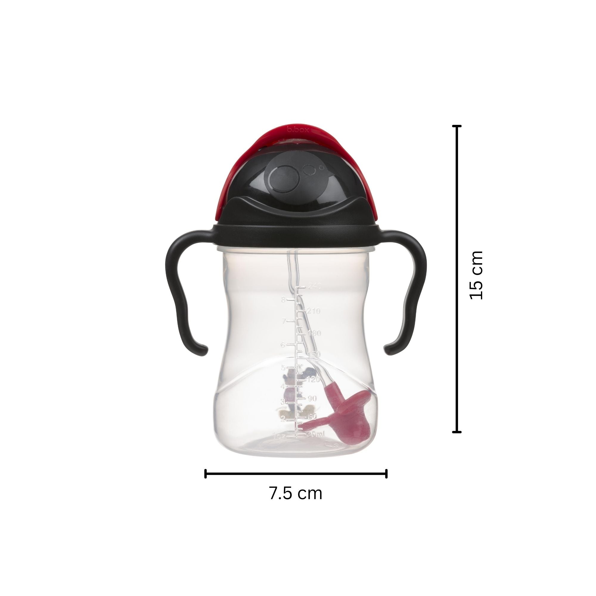 b.box Mickey Mouse Disney Sippy Cup – Leak-Proof, Weighted Straw 240ml - Multicolor
