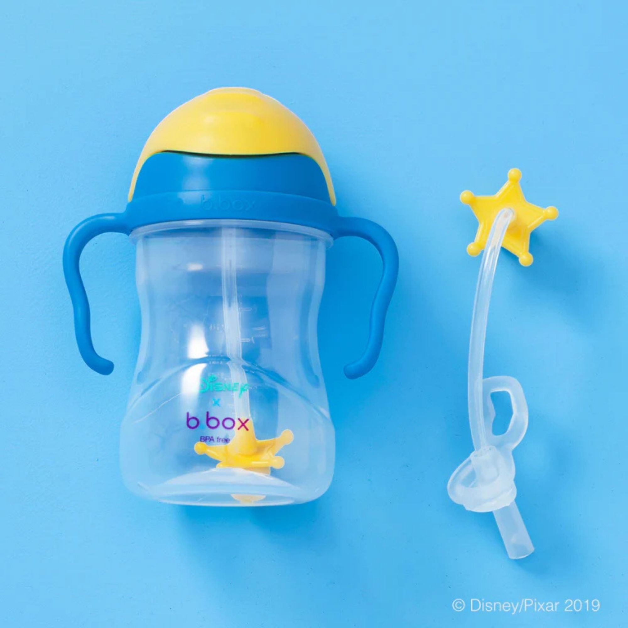 b.box Woody Disney Sippy Cup – Leak-Proof, Weighted Straw 240ml - Multicolor